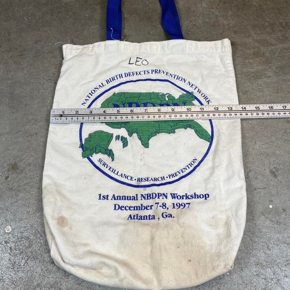 Vintage‎ 90s NBDPN national birth defects prevention network tote bag - Picture 4 of 4